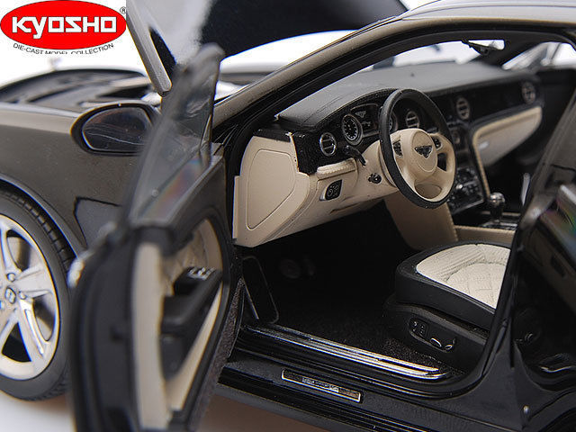 KYOSHO 2014 Bentley Mulsanne Speed-Onyx Black/Cream Interior 1:18
