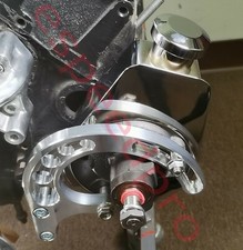 Small Block Chevy Billet Aluminum Power Steering Bracket Long Water Pump Sbc 350