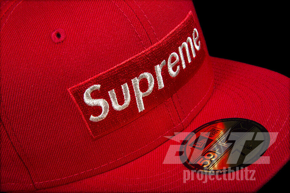 SUPREME $1M METALLIC BOX LOGO NEW ERA CAP RED SS20 HAT