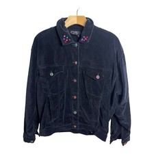 Carole Little Bintage Black Beaded Bejeweled Jacket Size 4