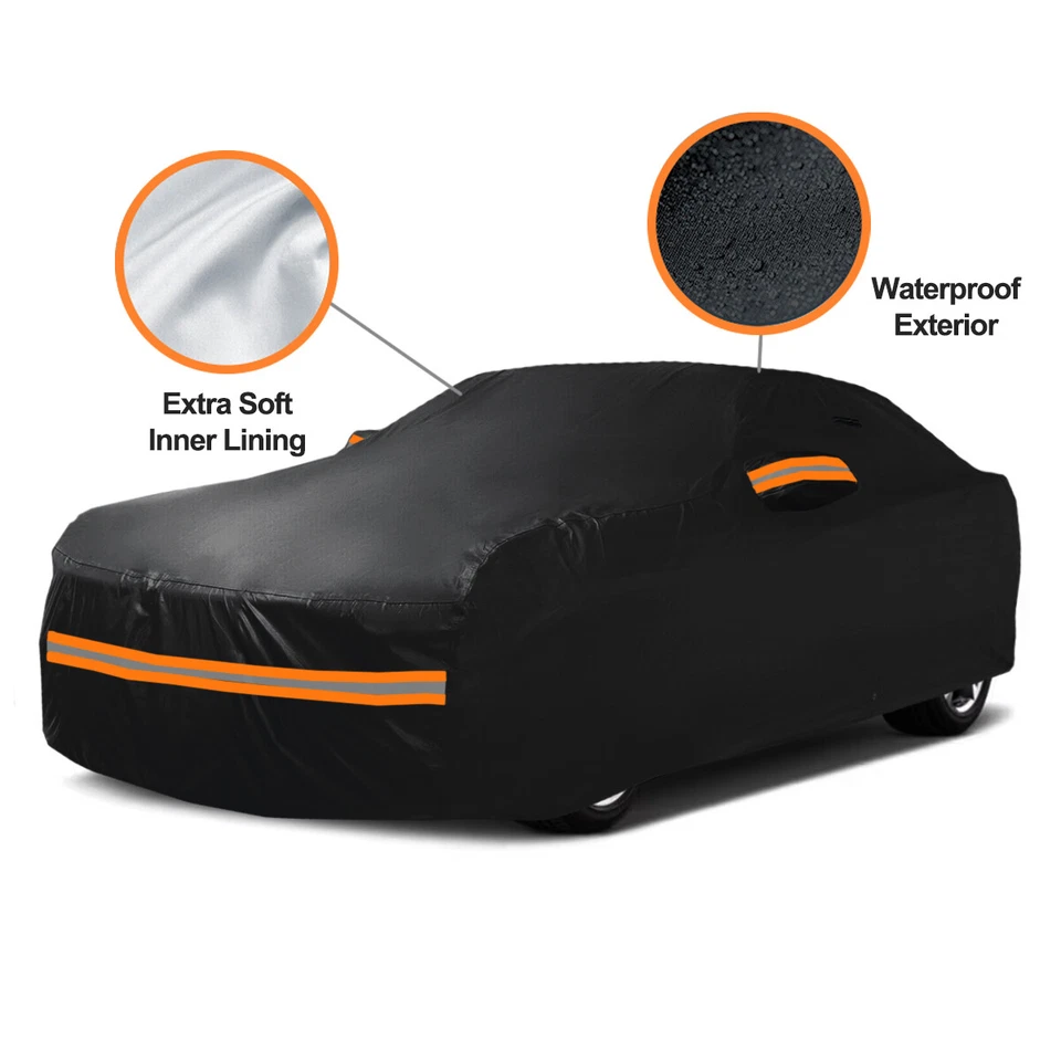 6 Layer CUSTOM FOR Ford Mustang Car Cover Outdoor 100% Waterproof All Weather Foto 2 de 4