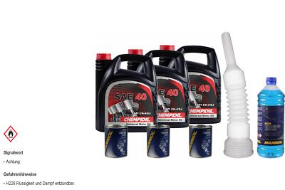 12L CHEMPIOIL Motoröl CH SAE 40 SAE 40 API CH-4/SJ  inkl Additiv Auslaufschlauch