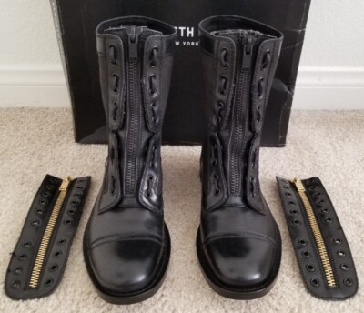 Rare BNIB Auth kenneth Cole Mind-Set Zip High Boots Shoes Black