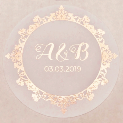 gold personalised stickers