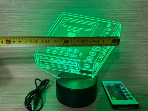 LED Lampe RGB Logo Sony Walkman Mini Disc hi MD Minidisc mz-1 hq mz-nh nh1 b - Picture 9 of 10