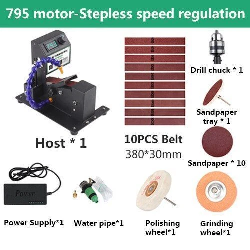 Abrasive Belt Machine Sander Polishing DIY Electric Dry Wet Grinding Sharpener - Picture 12 of 12