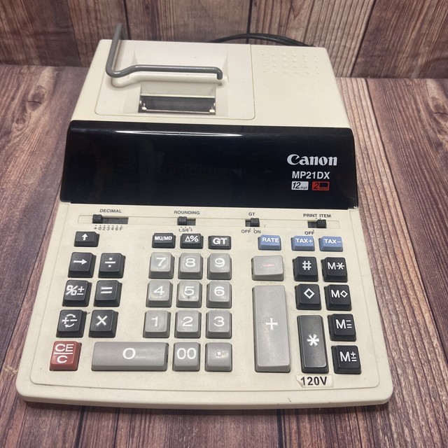 Canon MP27D 12 digit electric calculator with paper printout eBay