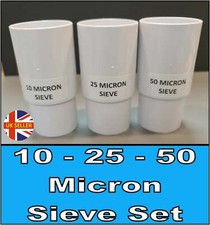 10 25 50 MICRON NYLON MESH STACKABLE SIEVE SET, STRAINER HOME BREW FILTER FOOD