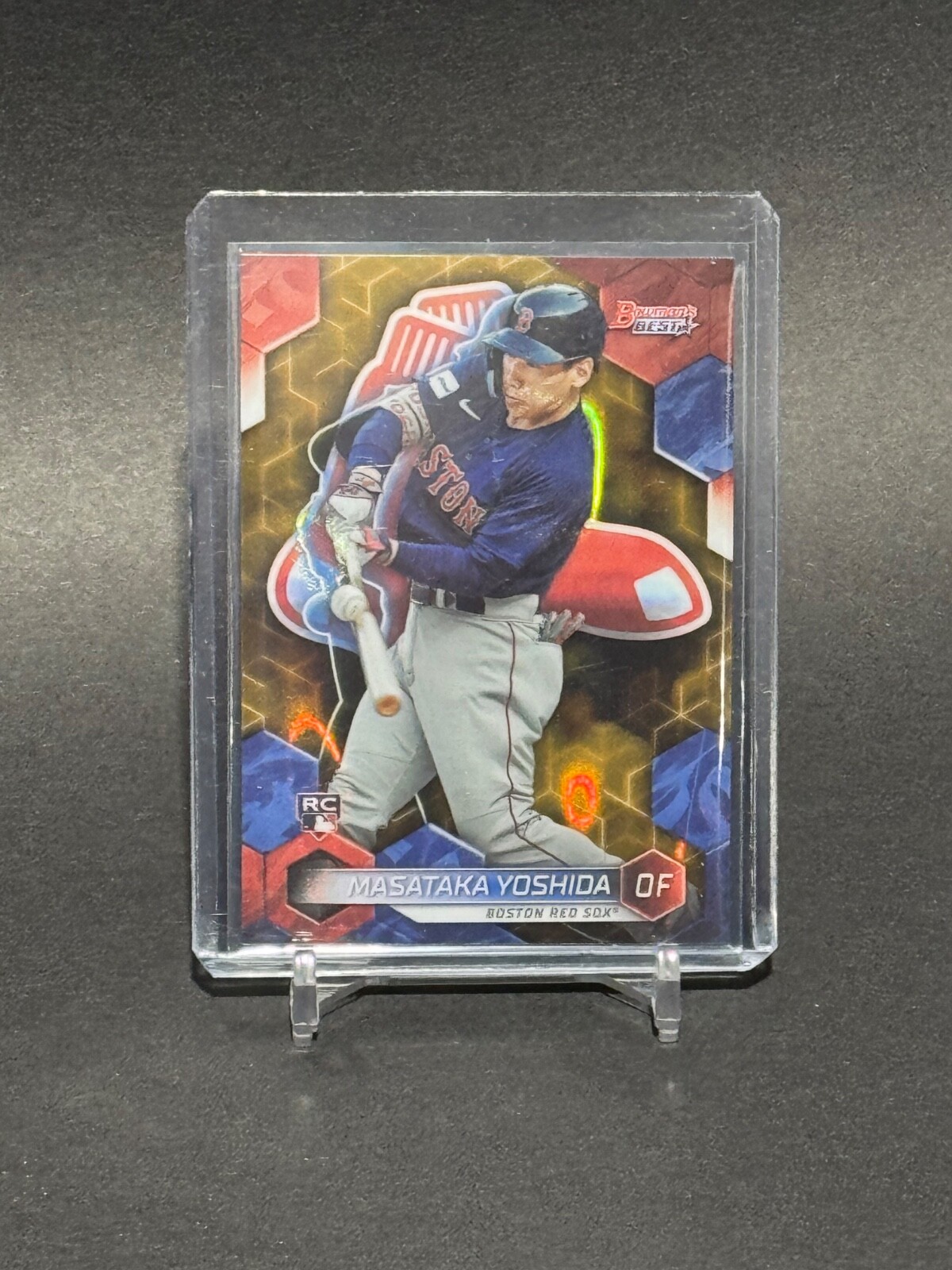 2023 Bowman's Best #40 Masataka Yoshida RC Rookie Gold Lava Refractor /75