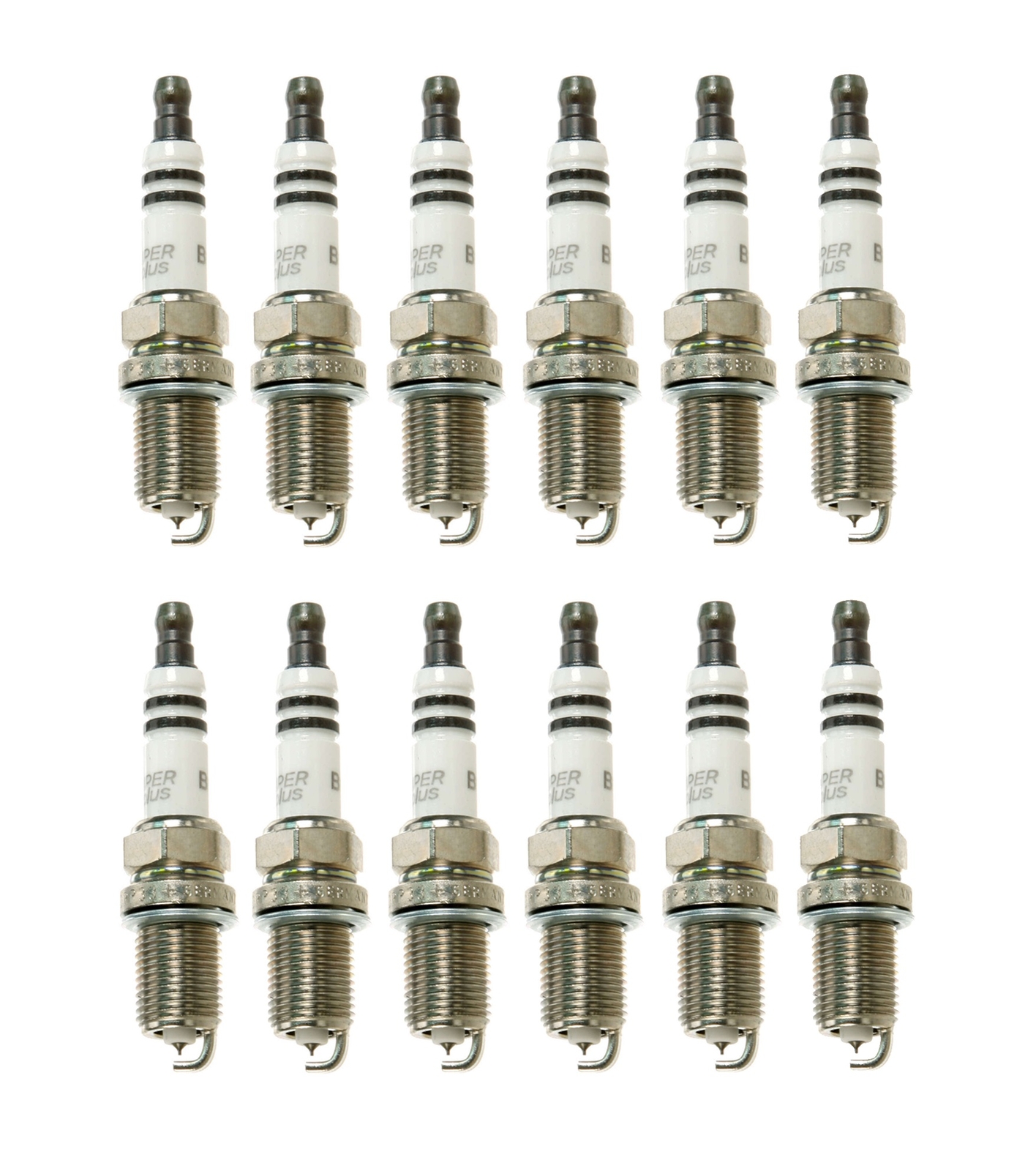 Bosch OE Fine Wire Double Platinum Set of 12 Spark Plugs 1mm Gap For Mercedes