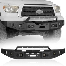 Full Width Bull Bar Front Bumper Wwinch Plate Light For 2007-13 Toyota Tundra Full Width Bull Bar Front Bumper Wwinch Plate Light For 2007-13 Toyota Tundra