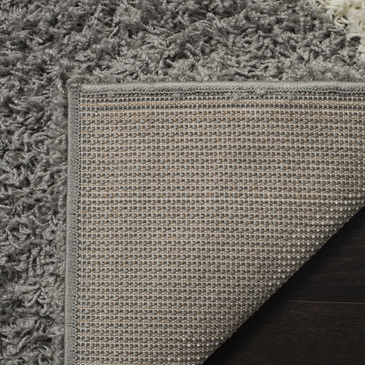 Safavieh Dallas Shag Collection Sgd257g Grey and Ivory Square Area