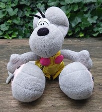 Gris Diddl Souris Salopette Animal en Peluche Thomas Bande Dessinée 23 CM