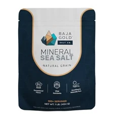 Baja Gold Mineral Sea Salt Natural Grain Crystals 1 Lb. Bag