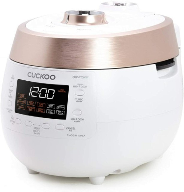 Cuckoo Crprt0609fw 6 Cup Twin Pressure Plate Rice Cooker & Warmer With