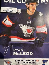 Oil Country Program Dec 15 2022 Vs St Louis Blues Ryan McLeod