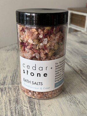 Cedar + Stone Frankincense And Lime Herbal Bath Salts 330 gm