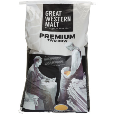 55 lb - Premium 2-Row Malt - Great Western Malting Un-milled Beer Brewing Grains