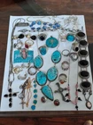 Vintage 32 Sterling 925 Earrings Bracelets Rings Turqoise Necklaces Lot 333.63 G
