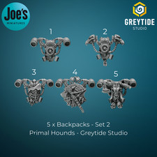 5 x Backpacks set 2 - Primal Hounds - Greytide Studios