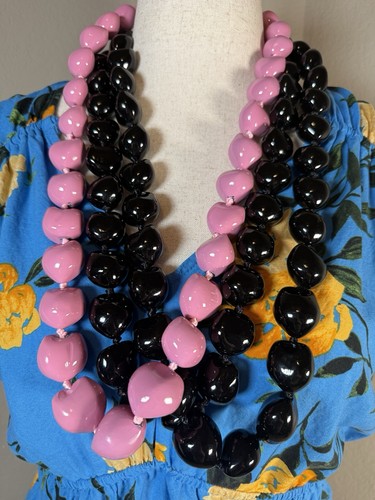 Lot of 3 Hawaiian Kukui Nut Lei Tiki Bar Luau Beach Wedding Necklaces