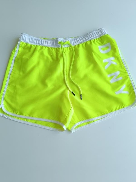 Men DKNY Shorts Green Polyester 32