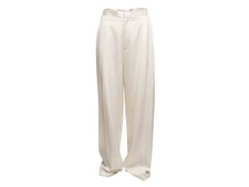 White Givenchy Wool Wide-Leg Trousers Size FR 42