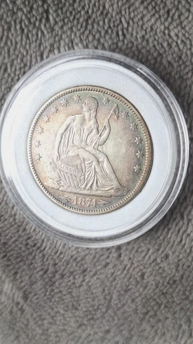 1874 Sitting Liberty Half Dollar Beautiful Natural Tone and VF Condition