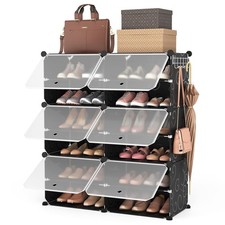 ROJASOP Portable Shoe Rack Organizer 6-Tier Shoe Cabinet 24-Pair shoe Storage...