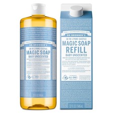 Dr. Bronner's Pure-Castile Liquid Magic Soap Bottle  32 Fl Oz Pack of 2 