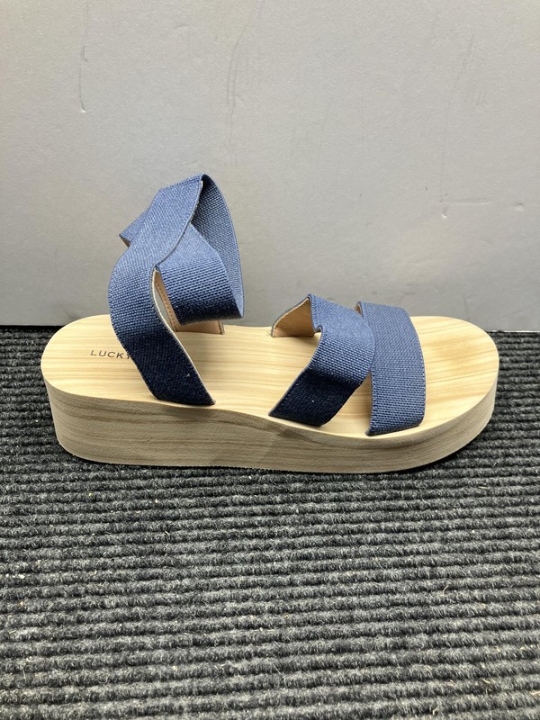Lucky Brand Shoes Womens Size 10 Blue Samelia Platform Sandals LK-SAMELIA