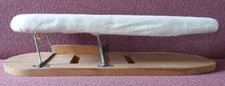 Vtg Solid Wood Portable Table Top Folding Two Dual Sided IRONING Sleeve BOARD