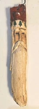 Hand Carved & Painted Drift Wood Santa 