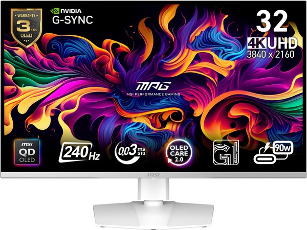 MSI MPG 321URXWDE QD-OLED 32 Zoll 4K (Uhd) QD-OLED Gaming Monitor 240Hz 16:9 ...-image