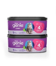 Litter Genie Jumbo Refill 2 Pack 56 Feet Odor Control Cat Litter Bags NEW