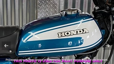 #ad HONDA CL 200 SCRAMBLER 1974 STEEL BLUE amp; WHITE FUEL PETROL TANK CAP BADGE FIT $350.22
