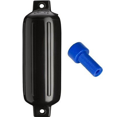 Polyform G-4 Twin Eye Fender 6.5'' x 22'' - Black w/Adapter