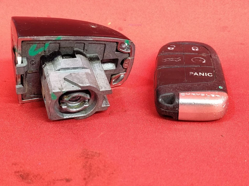 Chrysler 300 11-19 2011-2023 Journey conductor cerradura puerta cilindro con tapa + llave Foto 3 de 4