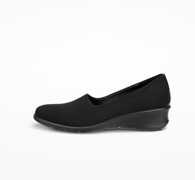 ECCO Felicia Women's Textile Stretch Slip-On - Black NEW