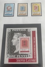 Sierra Leone Sir Rowland Hill Postage Stamps X3 set + Souvenir Sheet NHM