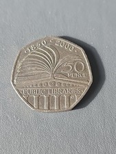 GB Fifty Pence Coin 2000 Public Libraries 50p