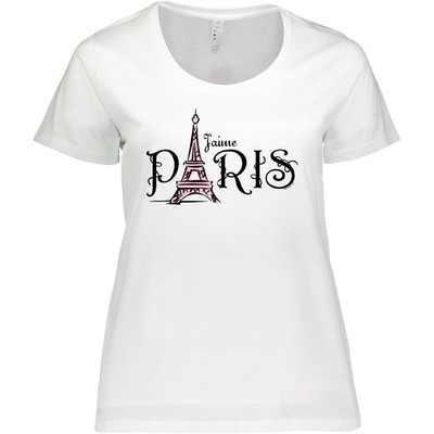 Inktastic J'aime Paris Women's Plus Size T-Shirt I Love Heart Eiffel Tower Tees