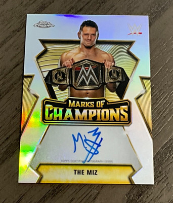 2026 Topps Chrome WWE # MOC-TM The Miz Autograph Marks Of