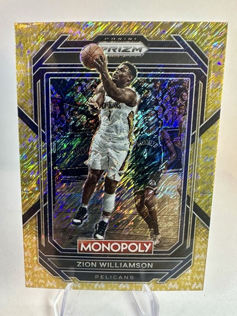 2022-23 Panini Prizm Monopoly 406/500 Zion Williamson #55 Gold Money Shimmer NBA