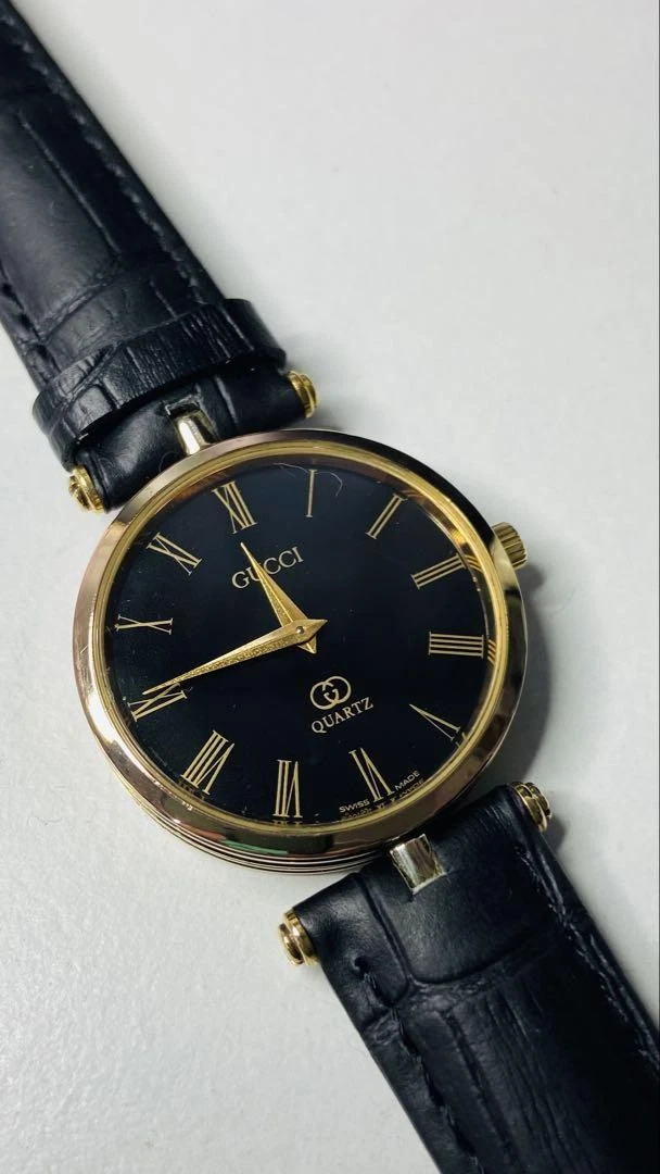 Montre à quartz noir GUCCI Sherry line ceinture de fonctionnement