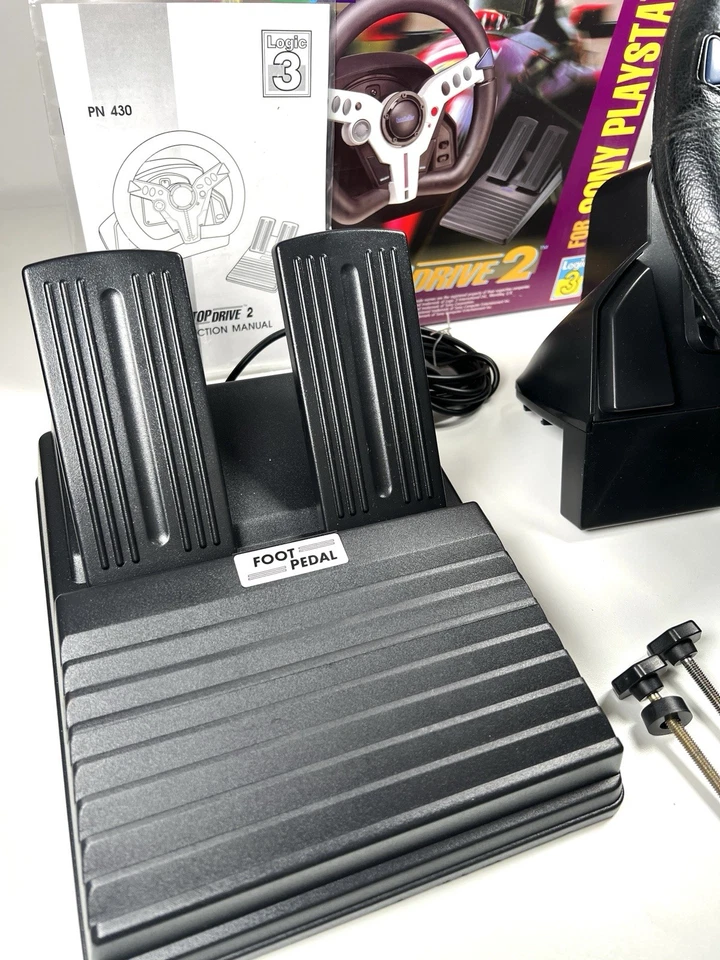 Top Drive GT+ Volante e Pedali per Playstation PS1 & PS2 Boxed - Quasi Nuovo 🏎️ - Immagine 4 di 4