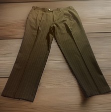 Chaps 100% Wool Black Pinstripe Men’s Dress Pants Size 38x30 Tuxedo Slacks