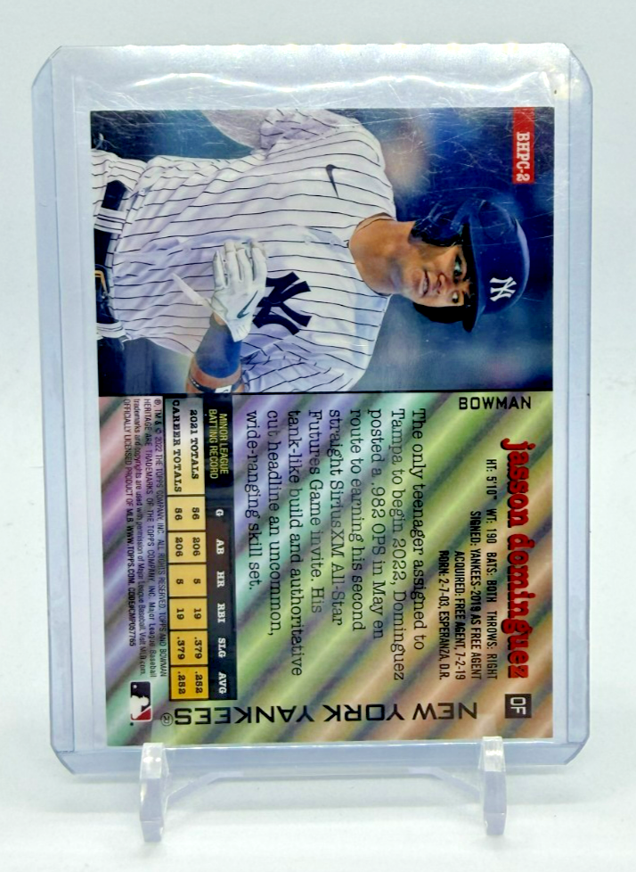 2022 Bowman Heritage - Chrome Prospects Jasson Dominguez #BHPC-2