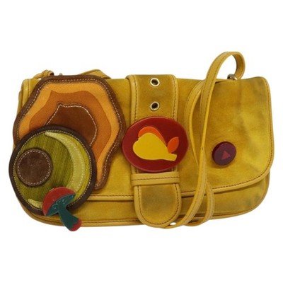 Miu Miu Shoulder Bag Suede Leather Yellow Auth 116150 | eBay