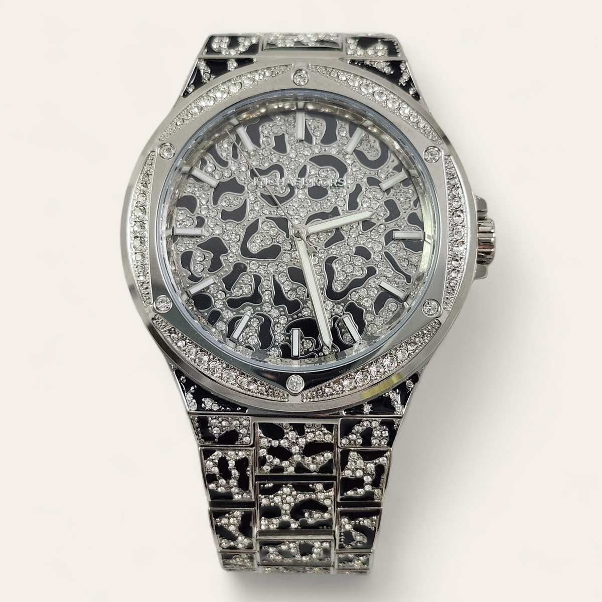 M出品　LENNOX ウォッチ アンド ジュエリー スターリング NEW Michael Kors Oversized Lennox Animal Print Glitz Crystal